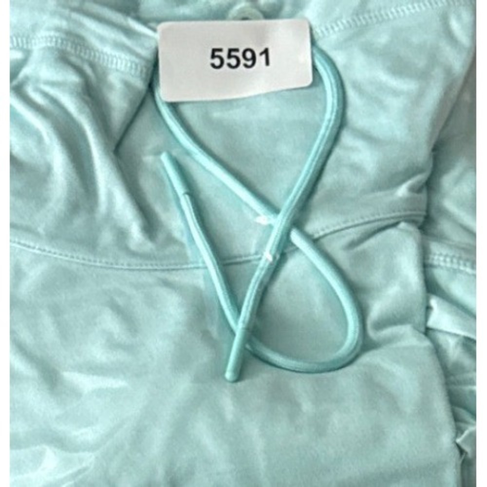 Tommy Bahama IslandZone Pullover‎ Women M Aqua Funnel Neck Zip Pockets Coastal - Picture 8 of 8
